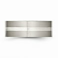 thumbnail image 3 of Two-Tone Titanium Ring Band Wedding Sterling Silver Flat, 3 of 6