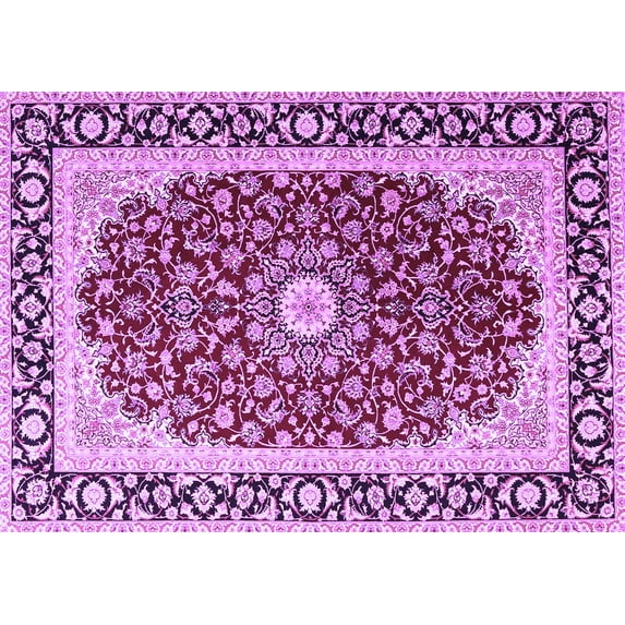 Ahgly Company Indoor Rectangle Persian Purple Traditional Area Rugs, 7' x 9'