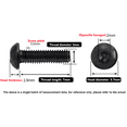 thumbnail image 6 of High-Strength Black 10.9 Grade Carbon Steel Round Head Hex Socket Screws M3X7(50pcs), 6 of 6