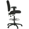 thumbnail image 3 of Harwick Contoured Dual Function Drafting Stool - Black Fabric-Color:Black, 3 of 4