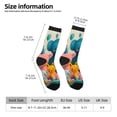 thumbnail image 2 of Fotbe Cute Animal Party Pattern Long Socks for Men & Women – Breathable & Stretchy Compression Socks, Ideal for Running, Travel, and Everyday Wear Size 5-11, 2 of 6