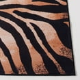 thumbnail image 4 of SAFAVIEH Faux Hide Cynarra Striped Area Rug, Light Orange/Black, 6' x 6' Square, 4 of 12