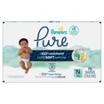 thumbnail image 3 of Couches pour bébés Pampers Pure, taille 0 (jusqu’à [10 lb]), jusqu’à 100 % sans fuites, couches douces hypoallergéniques haut de gamme, 3 of 24