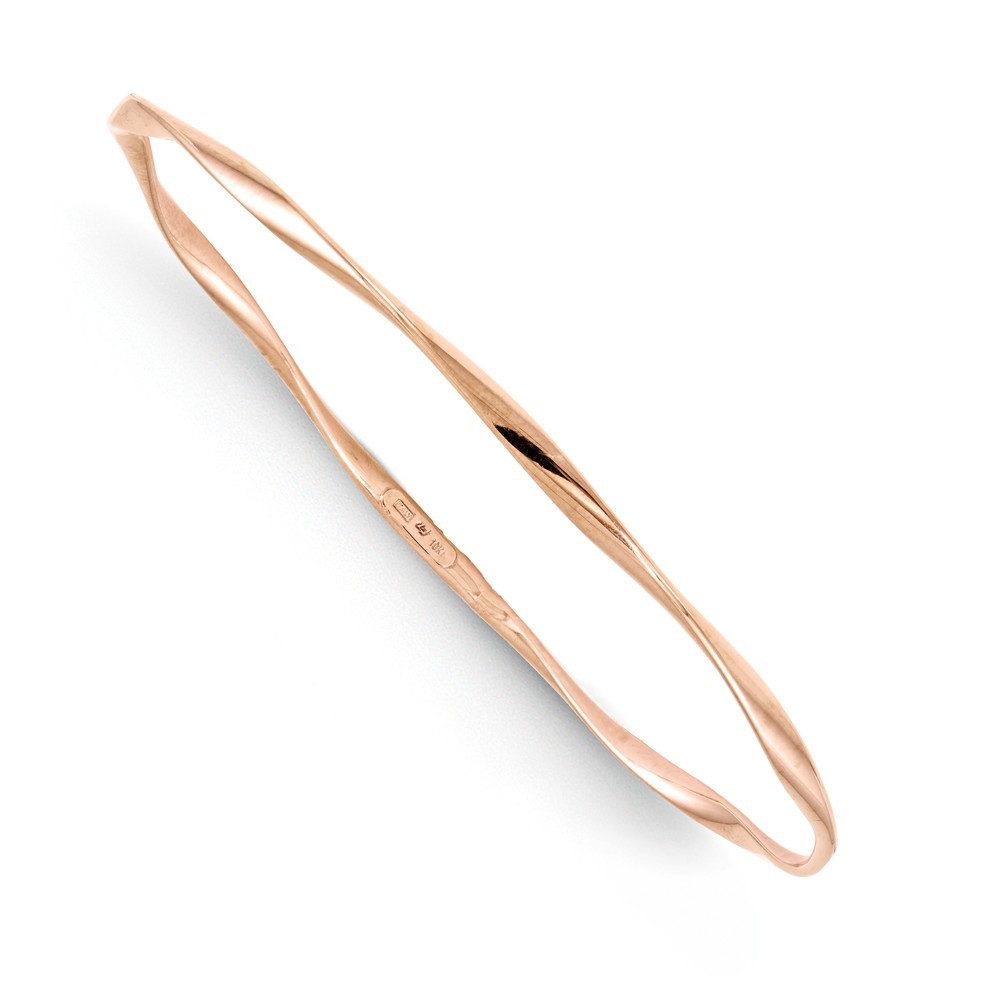 10k Rose Gold Twisted Slip on Polished Slip on Cuff Stackable Bangle  Bracelet 7 Inch Measures 9.5mm Wide Jewelry Gifts f | Walmart Canada