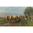 thumbnail image 3 of Otto von Thoren 18x12 Black Modern Framed Museum Art Print Titled - Hungarian Farmer with Steppe Cattle, 3 of 5