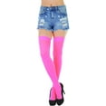 thumbnail image 6 of ToBeInStyle Women's Nylon Thigh High Schoolgirl Opaque Stockings - Doll Pink, 6 of 7