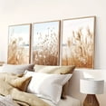 thumbnail image 4 of 3pcs Set of Natural Art Landscape Wall Art Paintings, Plainscape Poster, Pampas Plain Print Decorative Painting, Sea View Background Neutral Plant Hanging Painting, Frameless, Suitable for Living Ro, 4 of 4