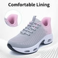thumbnail image 6 of NRNHI Women's Slip On Walking Shoes Breathable Lightweight Tennis Gym Running Sneakers GreyPink Size 9, 6 of 6