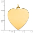 thumbnail image 2 of FB Jewels 14K Yellow Gold Plain .027 Gauge Engravable Heart Disc Charm, 2 of 2
