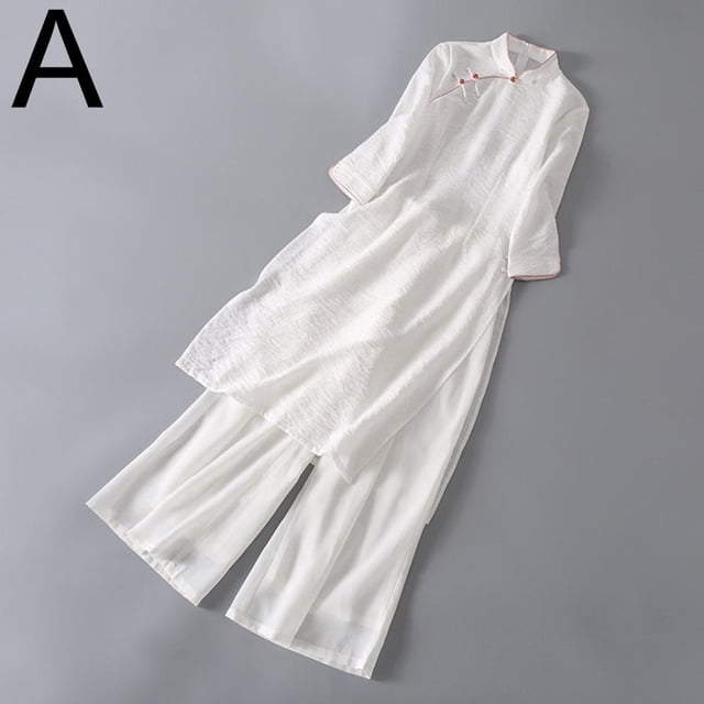 TQEHS Ropa de mujer de estilo literario retro chino adecuada para banquetes y escuelas +