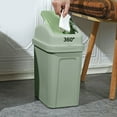 thumbnail image 6 of 2-4 Gallon Large Can,16 Quart Swing Top Kitchen Garbage Can for Kitchen Home, Fall Waste Bin with Swing Lid, Green + White 2-Pack, 6 of 7
