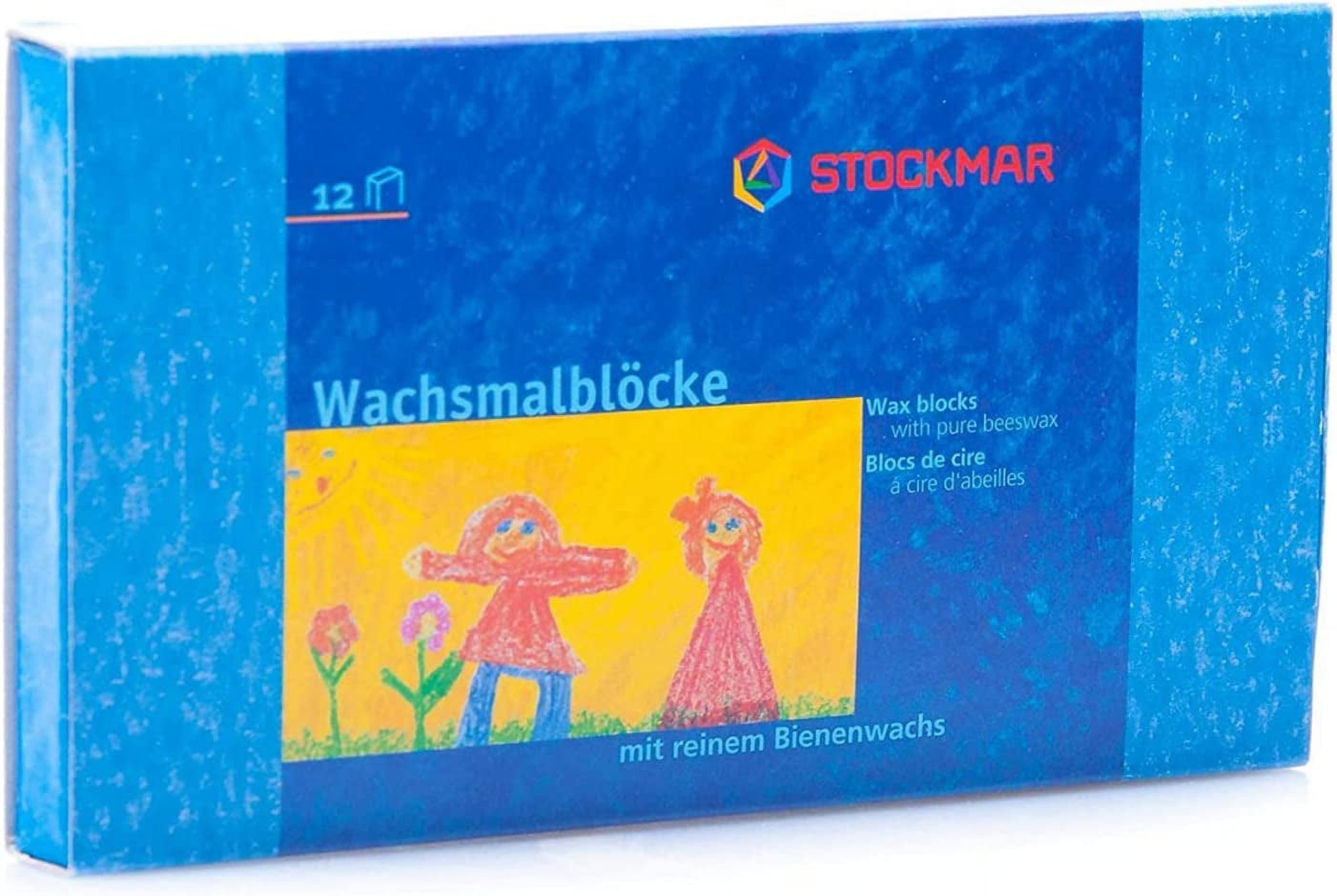 Stockmar Beeswax Crayons, Set of 12 Blocks in Carton