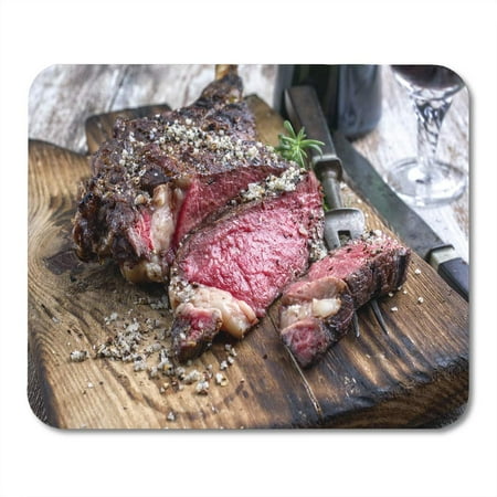 LADDKE Brown Beef Barbecue Dry Aged Wagyu Tomahawk Steak As Mousepad Mouse Pad Mouse Mat 9x10 (Best Dry Aged Steak Chicago)