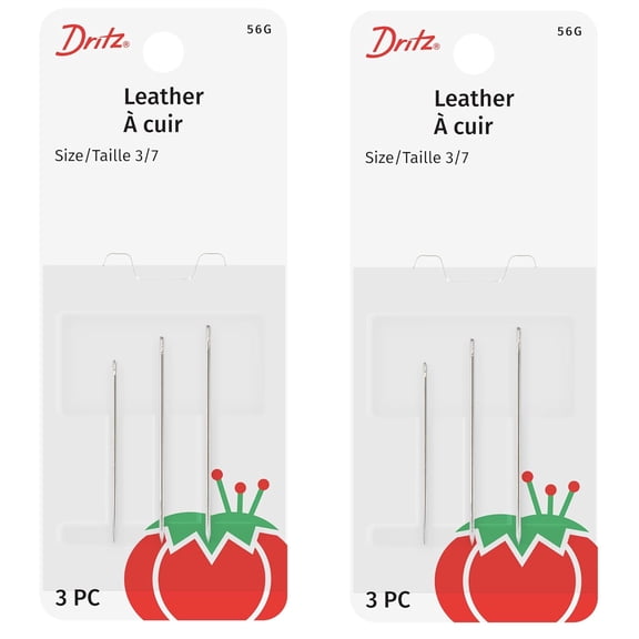 Dritz Glovers/Leather Hand Needles 3/pkg, Size 3/7, 2-pack