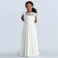 thumbnail image 3 of Toddler Girl Dress Lace Dress Performance Wedding Flower Dress White Hollow Princess Dress Flower Girl Dress,Size 3 Years-4 Years, 3 of 9