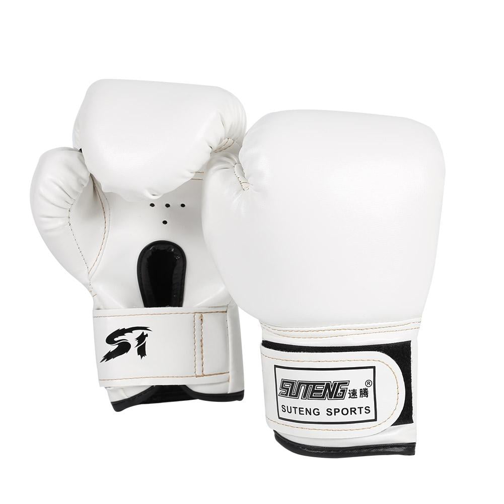 BLEEUS 2Pcs Boxing Gloves Kickboxing Training Gloves For Boys Girls Youth Fitness Supplies (White)