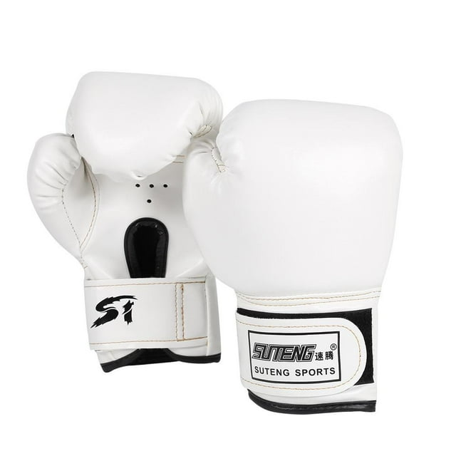 Calentador De La Mano 2 uds guantes de combate de entrenamiento de boxeo guantes de Kickboxing de cuero para niños (blanco) Likrtyny Para Estrenar