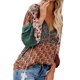 thumbnail image 2 of Blusa Informal Para Mujer, Blusa Con Cuello En V Cómoda Y Transpirable Con Estampado Floral Para La Oficina Para Dama Para Ir De Compras ANGGREK Otros, 2 of 5