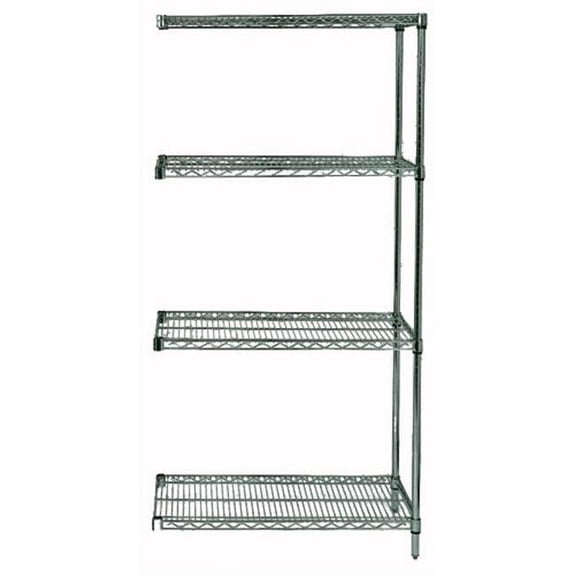4-Shelf Proform Wire Shelving Add-On Unit - 12 x 48 x 54 in.