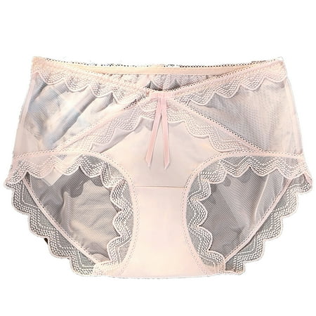 Jamicy Womens Panties Lace Panties Women French Hipster Underwear Low Rise Stretch Briefs Panty No Show Panties for Women 60-80 Kg