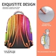 thumbnail image 5 of Geometric Shapes Texture Printed School Backpack for Students Professionals, Organized Laptop Bookbag with Pockets, Water Resistant Daypack for Work or Campus Gift Idea, 5 of 6