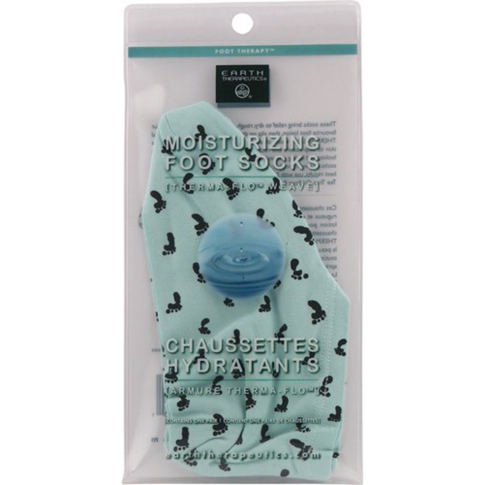 Earth Therapeutics Moisturizing Foot Socks Light Green 1 Pair
