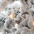 thumbnail image 6 of Sterling Clear Prelit Incandescent Green Flocked Pine Christmas Trees, 7.5', 6 of 11
