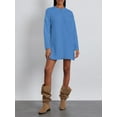 thumbnail image 2 of Faithtur Tricot Automne Hiver pour Femmes Couleur Unie Manches Longues Col Rond Long Tricoté, 2 of 9