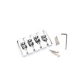 thumbnail image 4 of Selle Chromée Réglage de Hauteur Installation Pratique 4 Cordes Musicales Réglables pour Instruments Débutants Pièce Double Verrouillage Style Simple Pont de Guitare, 4 of 9