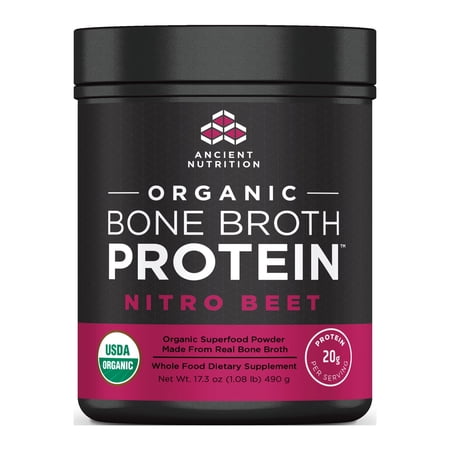 Ancient Nutrition, Organic Bone Broth Protein, Nitro Beet, 490G