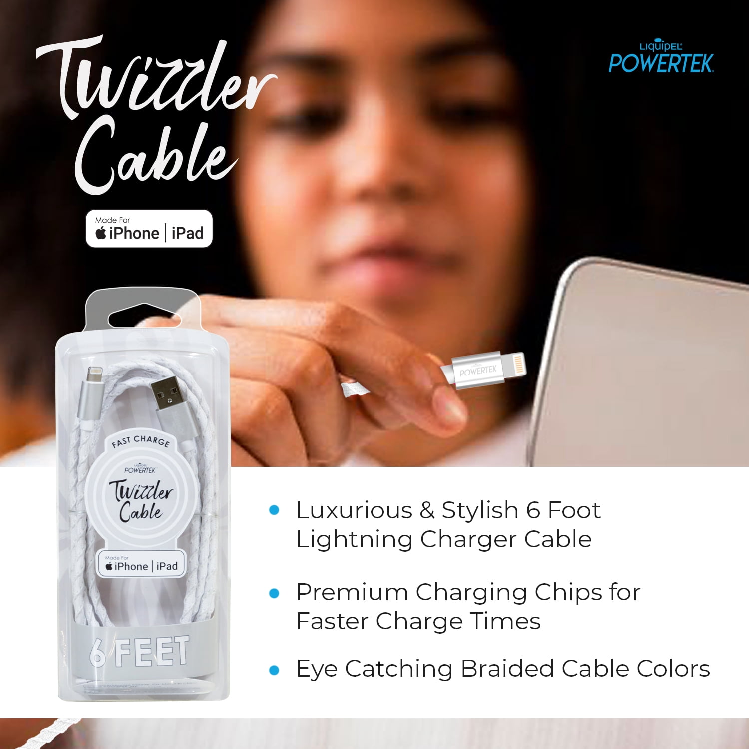 Liquipel Powertek Twizzler Apple Lightning Cable