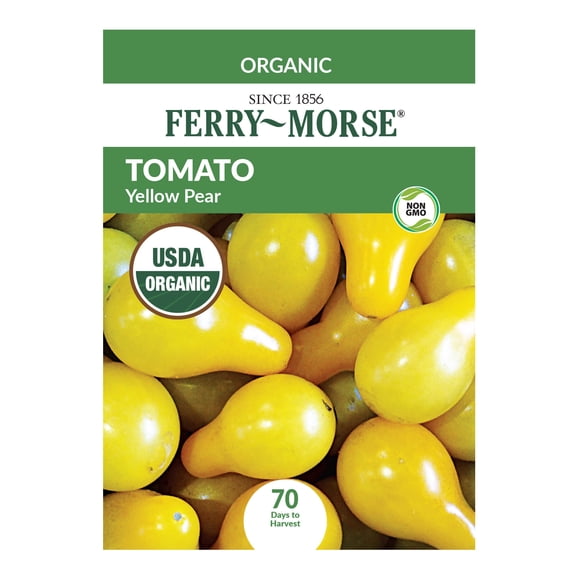Ferry-Morse 125MG Organic Tomato Yellow Pear Annual Vegetable Seeds, Full Sun