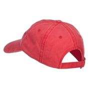 Captain Anchor Embroidered Washed Cap - Red OSFM