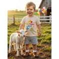 thumbnail image 6 of BemeyourBBs 2Pcs Toddler Baby Boy Birthday Outfits 1 2 3 4 Years Old Birthday Summer Clothes Party Animal Short Sleeve Letter Print T-Shirt Shorts Set, 6 of 9
