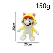 Super Mario Power Suits 8.5 Inch Neko Cat Luigi Tanooki and Cat Mario Stuffed Plush Toys, lumalee cat mario plush(1)