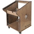 thumbnail image 2 of Sound Town DIY Studio Rack with 11U Slant Mixer Top, 8U Front, 2U Drawer, Rubber Feet, Casters, Baltic Plywood, Weathered Grey (SDRK-M11X8B), 2 of 5