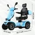 thumbnail image 3 of Xlluproid Heavy Duty Electric Mobility Scooter,800W All Terrain 4 Wheel Powered Scooters for Seniors and Adults,Handicap Scooter for Travel with Long Range Battery,Blue, 3 of 17