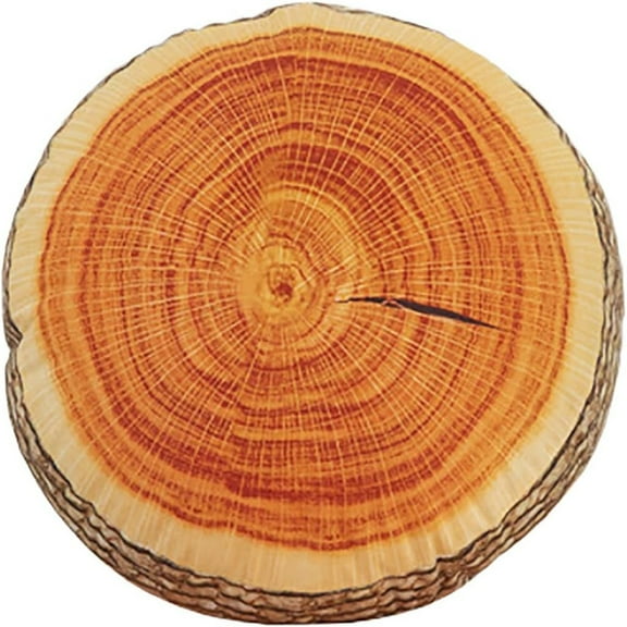 Round Throw Pillow Decorative Sycamore Tree Cushion Wood Sofa Pillow Comfortable Kids Funny Cute Wood Pillow Seating Floor Cushion For Home Couch Bedroom Brown 40X7CM