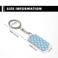 thumbnail image 3 of Uemuo Blue Fish Scale Texture Pattern Rectangular Metal Keychain - Durable, Stylish, and Personalized Key Ring for Men and Women,Engraved Keychain,Gift Slim Sturdy Keychain, 3 of 7