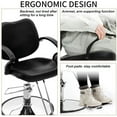 thumbnail image 3 of Dkeli Hydraulic Barber Chair Adjustable Salon Chair for Hair Stylist 360° Rolling Swivel with Footrest, Black, 3 of 8