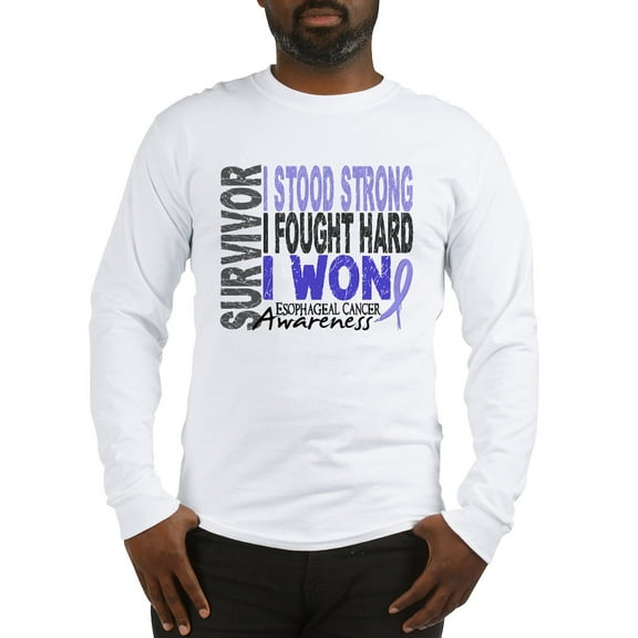 CafePress - Survivor 4 Esophageal Cancer Shirts And Gifts Long - Unisex Cotton Long Sleeve T-Shirt