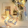 thumbnail image 6 of PMU 150 Ft Patriotic Star Garlands with Wire, Shiny Metallic Garland for 4th of July, National Day, Independence Day, Red, White and Blue (6pc-25Ft Each), 6 of 6