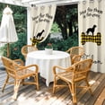 thumbnail image 2 of 1 Panel Outdoor Curtains for Patio Waterproof 54"x95" Yellow Black Buffalo Checkered Weatherproof Privacy Outsides Curtains, Bones Cute Dogs Pets Grommet Thermal Drapes for Cabana Porch Pergola, 2 of 8