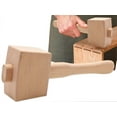thumbnail image 2 of Wooden Mallet 9.84Inch Beech Wood Carpenter Hammer For Woodworking Carving Mallet Striking Chisels, 2 of 5