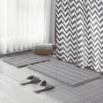 thumbnail image 3 of Subrtex Soft 1-piece Luxury Chenille Striped Bathroom Rug, Light Gray, 24" x 60", X-Large, 3 of 7
