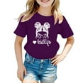 thumbnail image 1 of WEIYLL T-Shirts pour Fille Mignon Imprimé Dessin Animé Col Rond Manches Courtes Été Décontracté Doux Hauts pour Sortir pour 11-12 Ans, 1 of 4