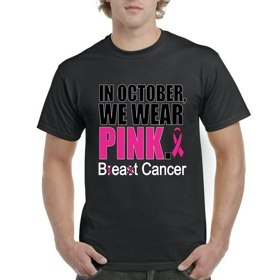 NIB - Men's T-Shirt Short Sleeve - In October We Wear Pink