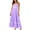 Purple, variant on Women's Summer Dress Flowy Maxi Dress Casual Sleeveless Spaghetti Strap Ruffle Beach Long Dresses