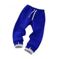 thumbnail image 2 of XinLfly Toddler Boys Girls Sweatpants Casual Solid Color Cotton Active Jogger Pants Elastic High Waist Drawstring with Pockets Trousres,Blue,5T, 2 of 7