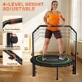 thumbnail image 6 of BCAN 450 LBS Foldable Mini Trampoline, 40" Fitness Trampoline with Bungees, Stable & Quiet Exercise Rebounder for Kids/Adults, 6 of 11